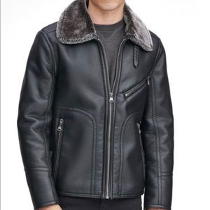 Andrew Marc Lenox Faux Shearling Pilot Jacket